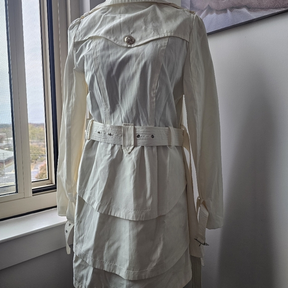 White Belted Trench Coat - Picture 3 of 3